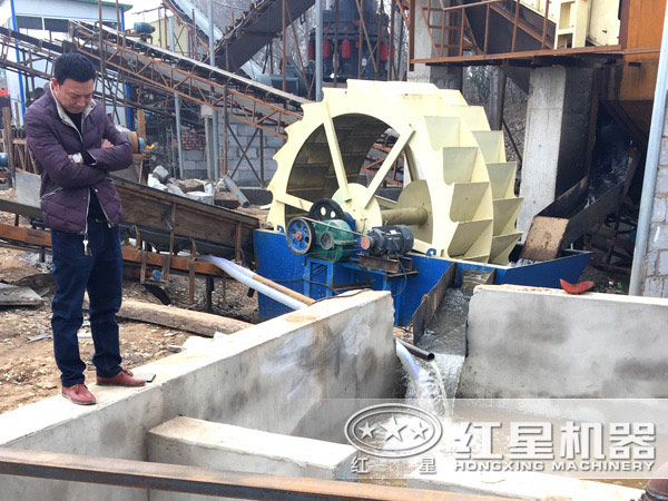 客戶表示對(duì)洗砂機(jī)的能力很滿意