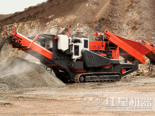 移動式全自動碎石機(jī)破碎制沙樣樣行